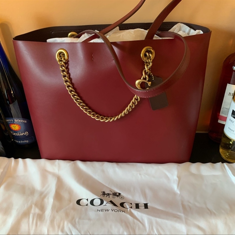 Coach chain tote bag